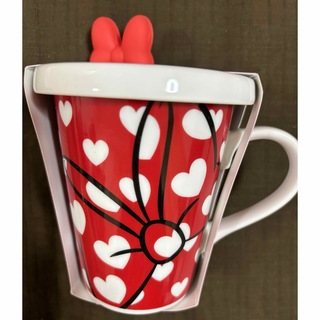 ミニーマウス(ミニーマウス)のディズニーリゾート購入　ミニーちゃん　ふた付きマグカップ(グラス/カップ)