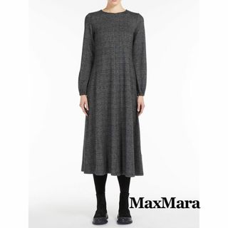 ウィークエンドマックスマーラ(Weekend Max Mara)のマックスマーラ グレンチェック柄ロングワンピース グレー(ロングワンピース/マキシワンピース)