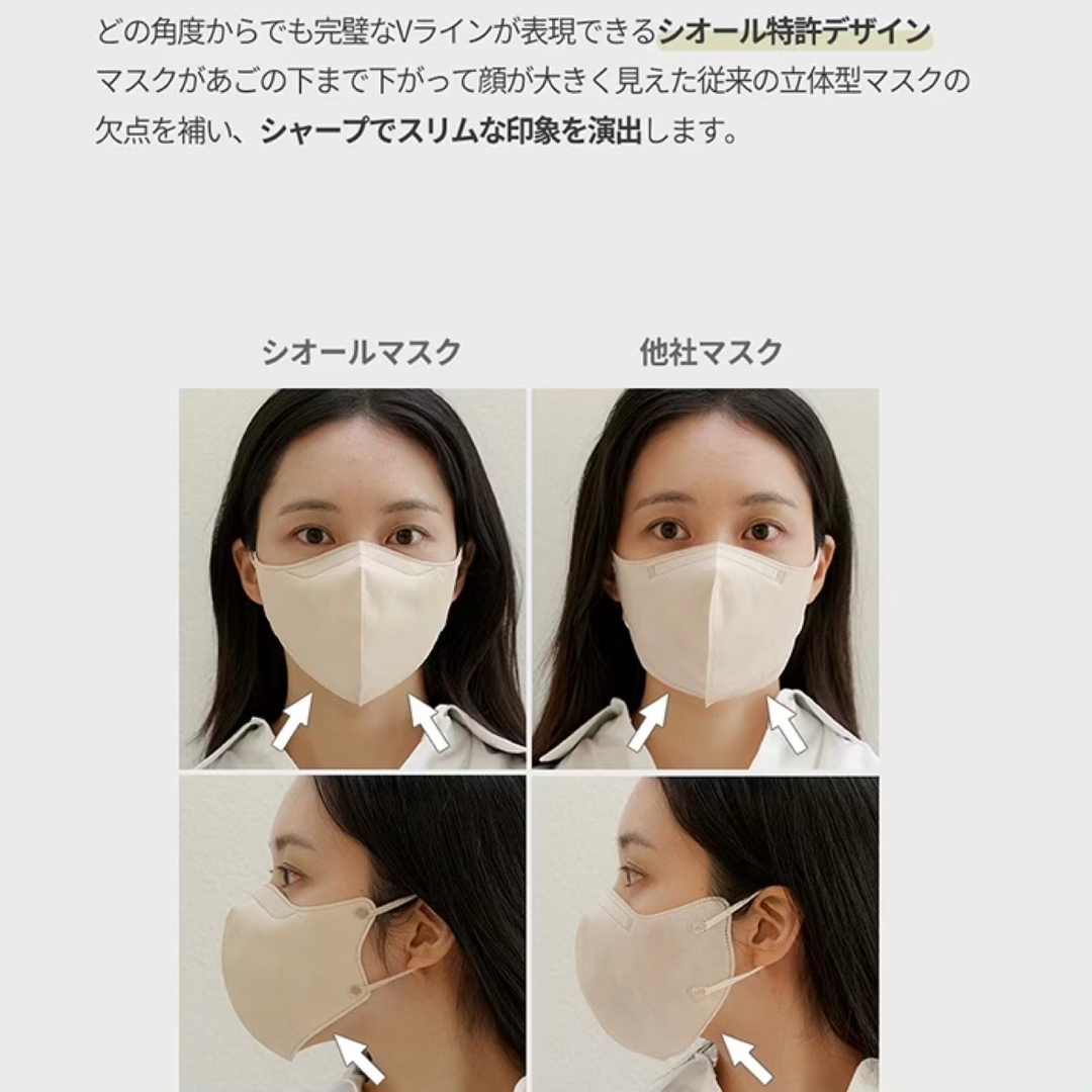 CllOR 立体マスク 5Dマスク 韓国 10枚 コスメ/美容のコスメ/美容 その他(その他)の商品写真