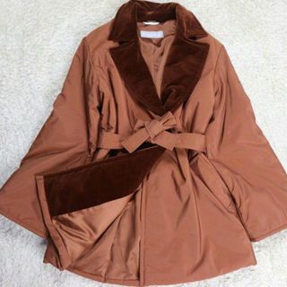 マックスマーラ(Max Mara)の《美品》マックスマーラ ダウンコート ナイロン  アウター 高級 銀タグ ベロア(ダウンコート)