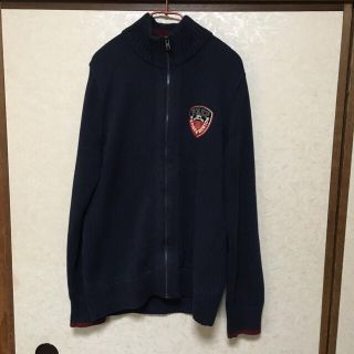 トミーヒルフィガー(TOMMY HILFIGER)の[TOMMYHILFIGER]メンズ ジップアップニット ネイビー(ニット/セーター)