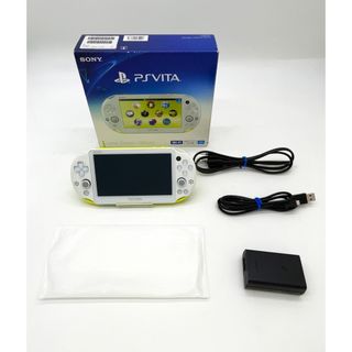 プレイステーションヴィータ(PlayStation Vita)のPlayStation Vita  ライムグリーンホワイト (2000)【極美品(家庭用ゲーム機本体)