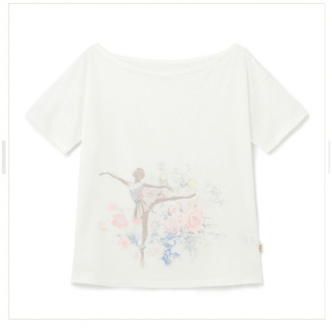 CHACOTT(チャコット)のチャコット　Nelaライン　シルエット　Tシャツ　ホワイト　M 新品　完売品 スポーツ/アウトドアのスポーツ/アウトドア その他(ダンス/バレエ)の商品写真