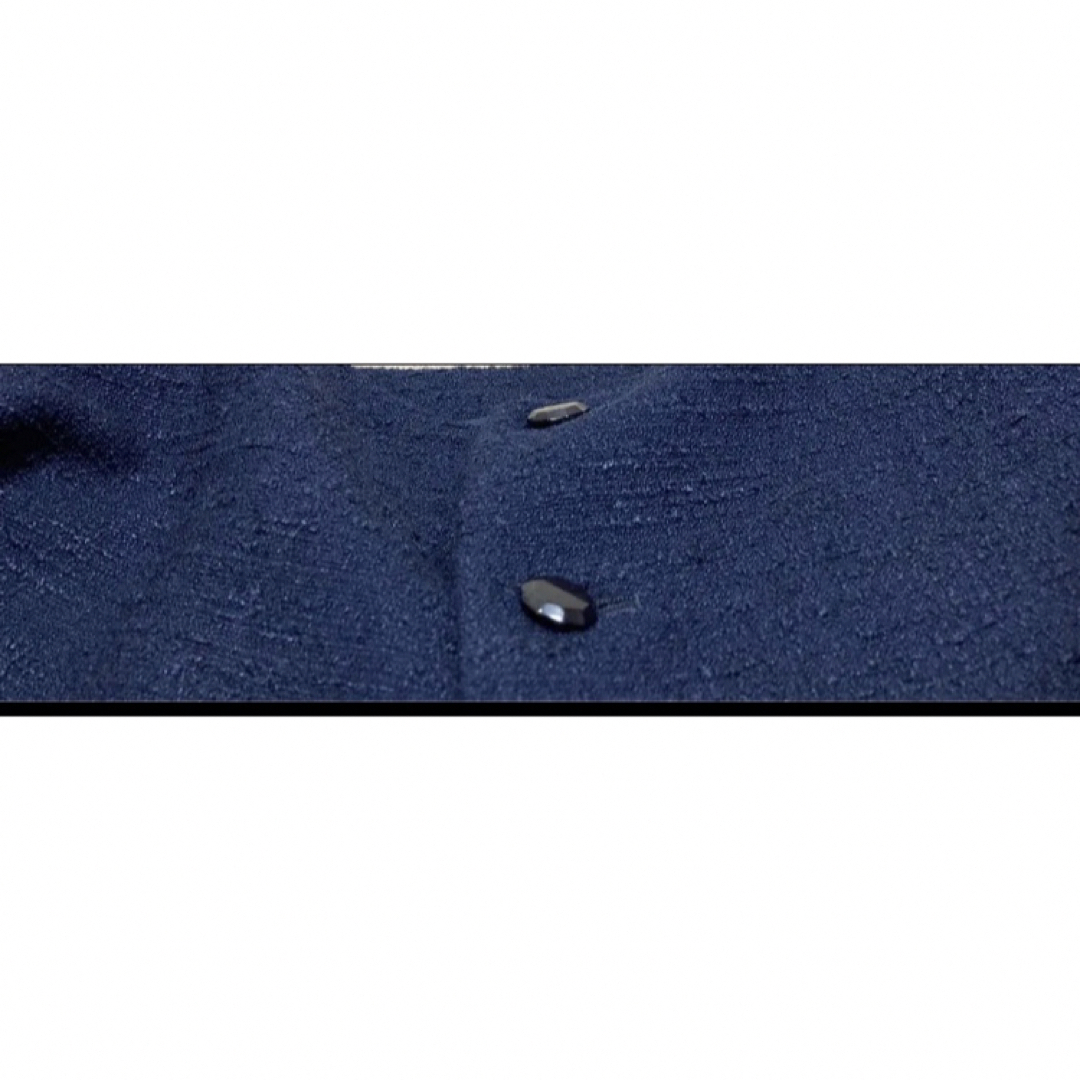 Courreges - 美品クレージュ 紺ツイードタイトスカートセットアップ