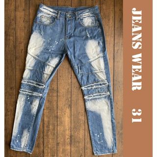 JEANS WEAR ダメージ加工デニム ３１／ウォッシュ、ブリーチ加工(デニム/ジーンズ)