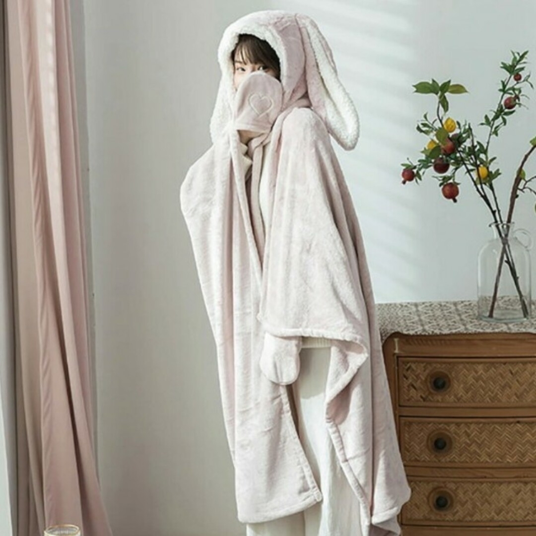 【未使用】着る毛布 レディース　ブランケット インテリア/住まい/日用品の寝具(毛布)の商品写真