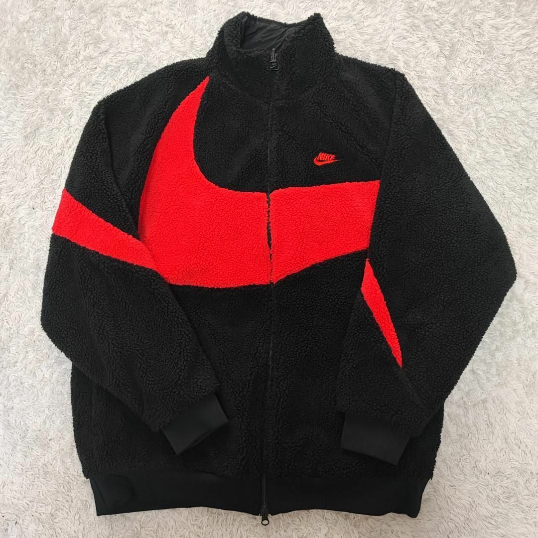 NIKE(ナイキ)の【3XL】ナイキ ボアナイロンジャケット リバーシブル ビッグスウッシュ メンズのジャケット/アウター(ブルゾン)の商品写真