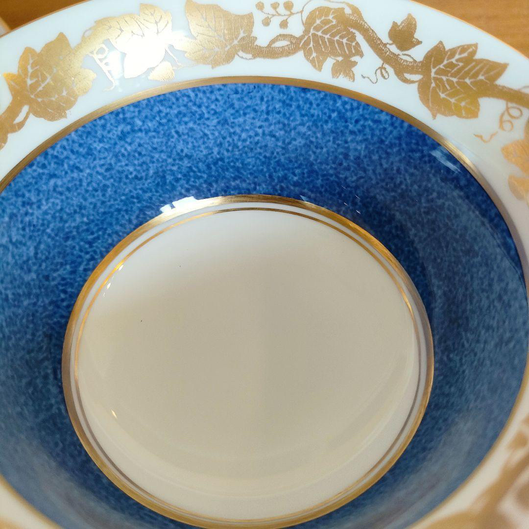 WEDGWOOD(ウェッジウッド)の美品☆ウェッジウッド ホワイトホール パウダー ブルー ゴールド 2客セット インテリア/住まい/日用品のキッチン/食器(食器)の商品写真