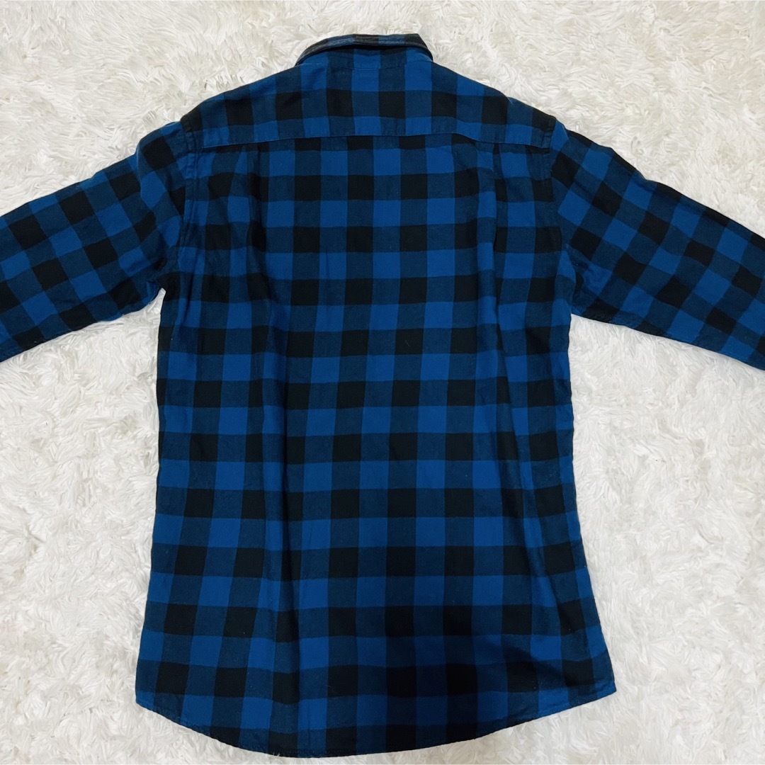 UNIQLO(ユニクロ)のユニクロ ブルー チェックシャツ 生地厚め 気持ちイイ肌触りsize S メンズのトップス(シャツ)の商品写真