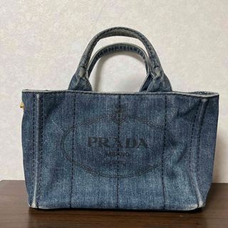 プラダ PRADA トートバッグ カナパ Lサイズ デニム 大容量-