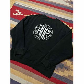 最終御値下げ✨人気ロゴ ハフ HUF スウェット トレーナー ビックロゴ Ｍ