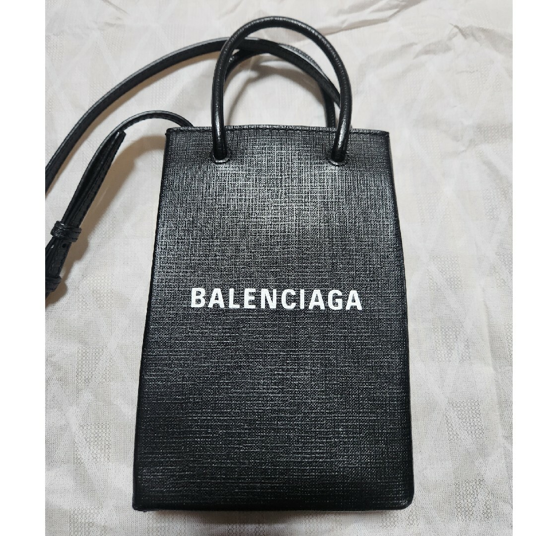 レディースBALENCIAGA ショッピング フォーン ホルダー カーフ 593826