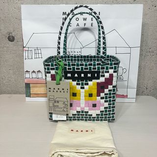 新品　MARNI マルニ　ピクニックバッグ　カゴバック　バタフライ　グリーン