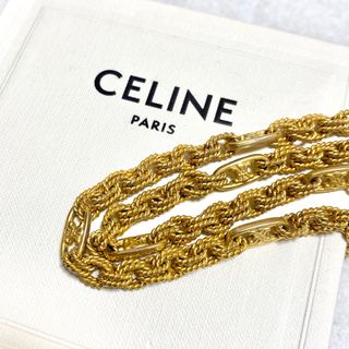 セリーヌ(celine)のCELINE vintage チェーンネックレス　マカダム　トリオンフ(ネックレス)