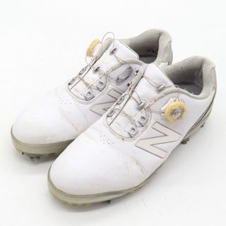 ニューバランス(New Balance)のニューバランス ゴルフシューズ WG1000WS スパイク ゴルフウエア 靴 レディース 25cmサイズ ホワイト NEW BALANCE(スニーカー)