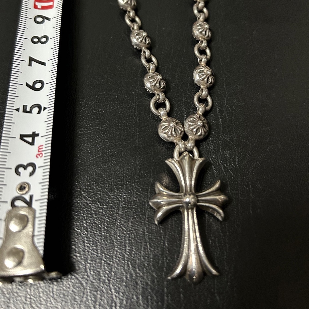 約56センチ幅CHROME HEARTS クロスボールチェーン スモールCHクロスネックレス