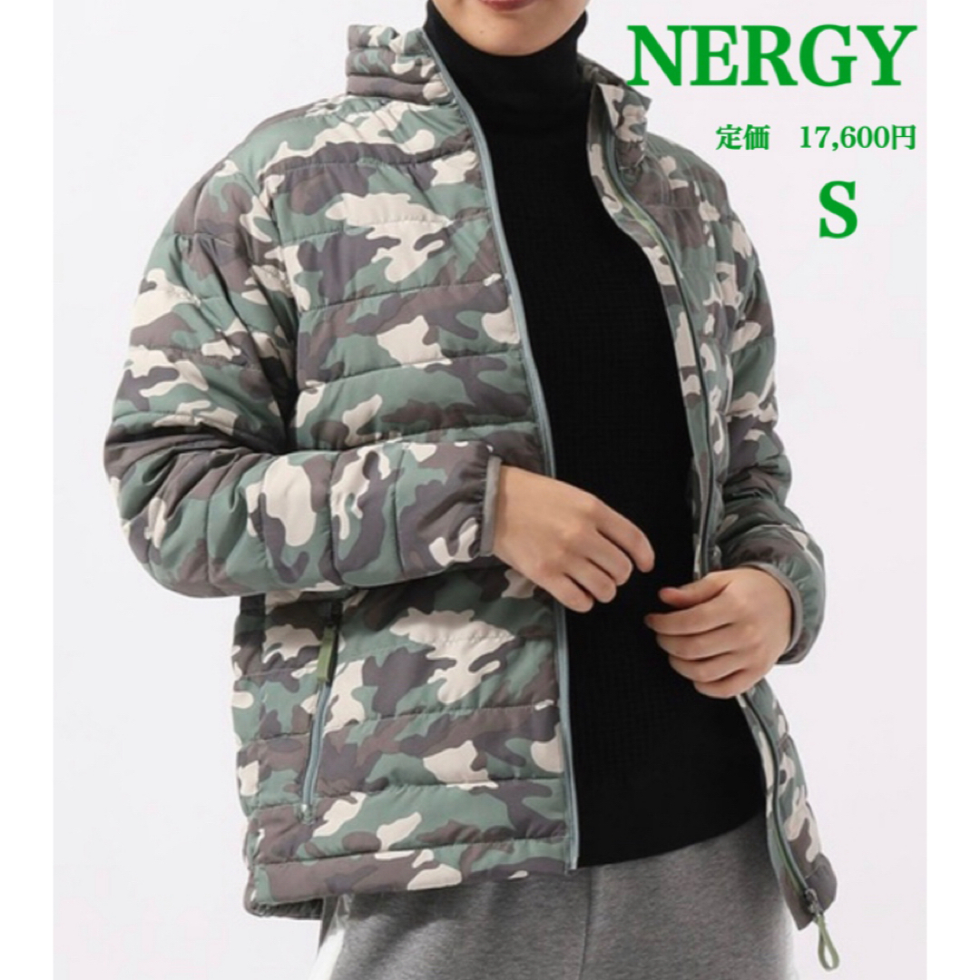 NERGY(ナージー)の新品　NERGY ナージー　カモフラージュ　ジップアップ　ライトブルゾン　Ｓ レディースのジャケット/アウター(ブルゾン)の商品写真