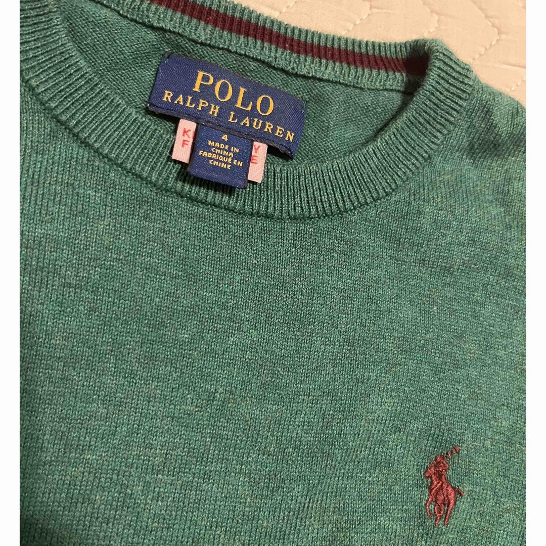 Ralph Lauren(ラルフローレン)のラルフローレン RalphLauren  デニムシャツ　ニット　３T キッズ/ベビー/マタニティのキッズ服男の子用(90cm~)(ニット)の商品写真