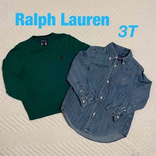 ラルフローレン(Ralph Lauren)のラルフローレン RalphLauren  デニムシャツ　ニット　３T(ニット)