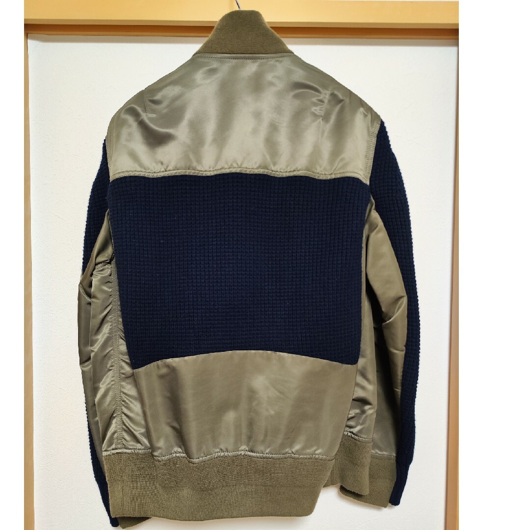 Sacai 20SS NYLON TWILL KNIT BLOUSON カーキカーキサイズ