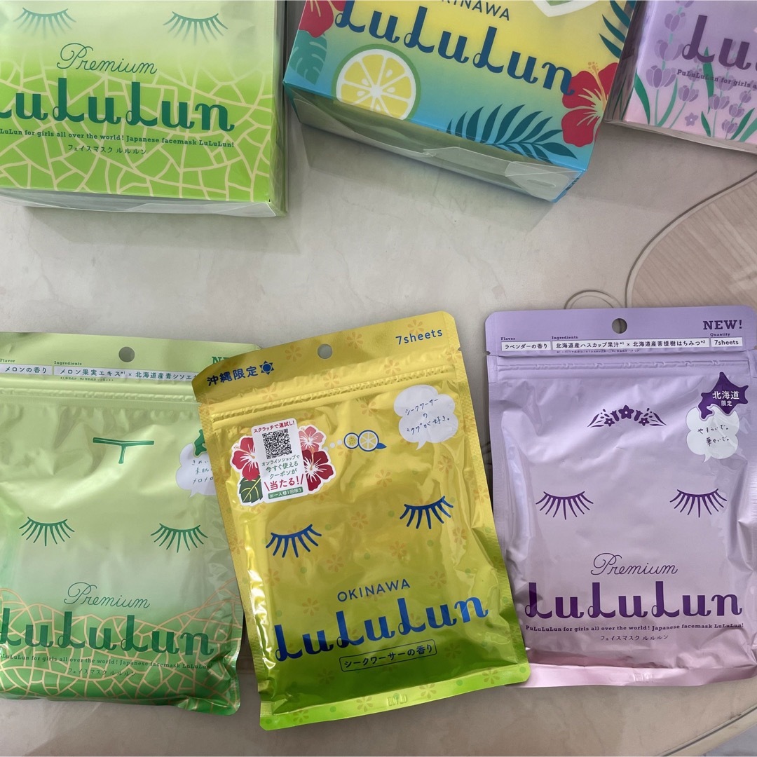 LuLuLun(ルルルン)のルルルン3種　プレミアムマスクまとめ売り コスメ/美容のスキンケア/基礎化粧品(パック/フェイスマスク)の商品写真