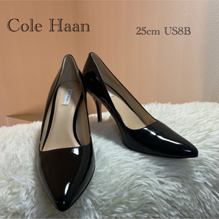 コールハーン(Cole Haan)の極美品　コールハーン　ポインテッド　エナメルパンプス25cm(ハイヒール/パンプス)