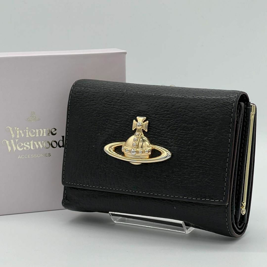 Vivienne Westwood ヴィヴィアン 三つ折り財布 ブラック
