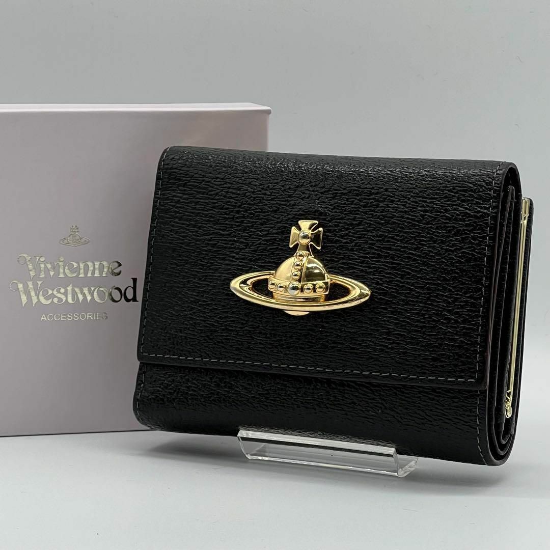 ✨️極美品✨️VivienneWestwood 三つ折財布 がま口財布 ブラックのサムネイル