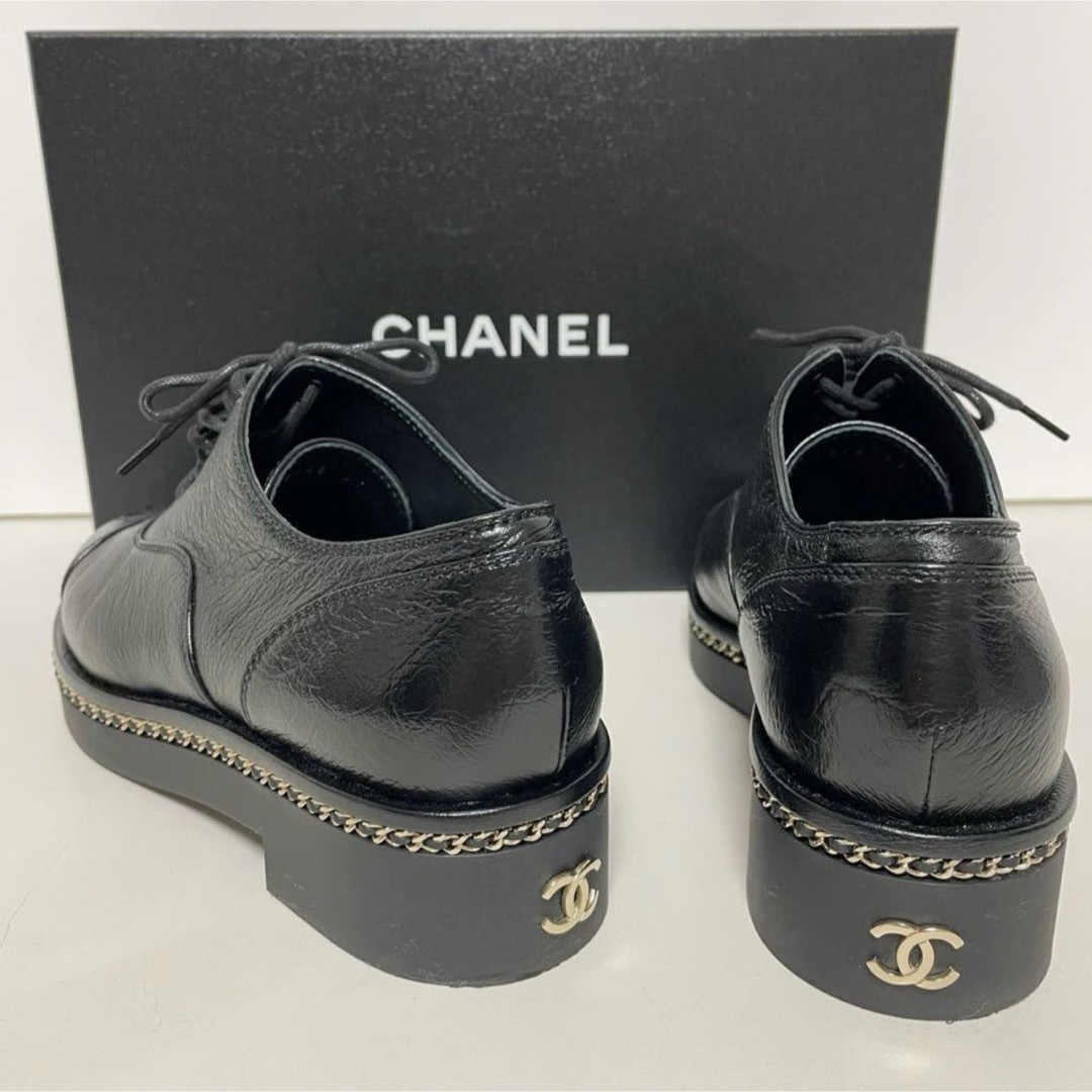 CHANEL シャネル ソールチェーン ロゴ ココマーク レースアップシューズ