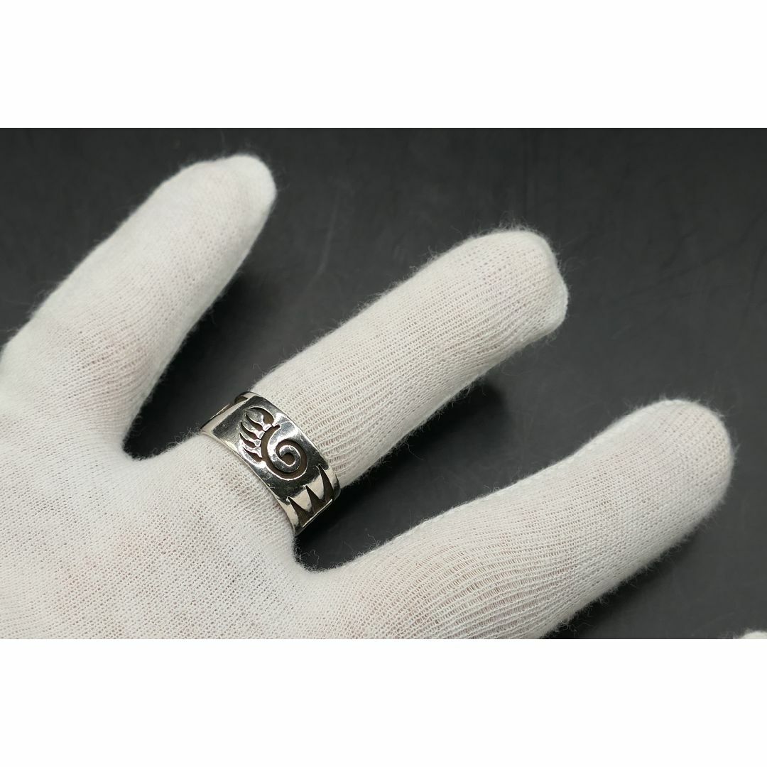 16号　ホピ族　オーガスティン モワ 　ベアパウ　リング　指輪 メンズのアクセサリー(リング(指輪))の商品写真