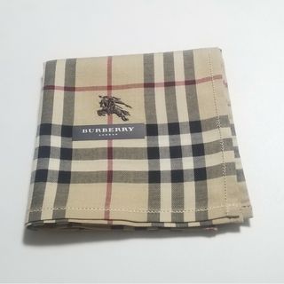 バーバリー(BURBERRY)のBURBERRYハンカチ ノバチェック ベージュ(ハンカチ)