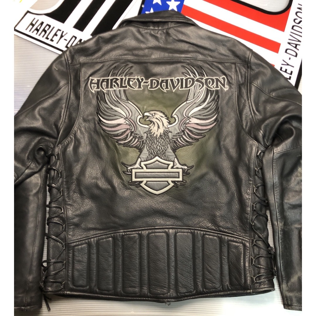 【美品】Harley Davidson 革ジャン 本革 ライダース ハーレー