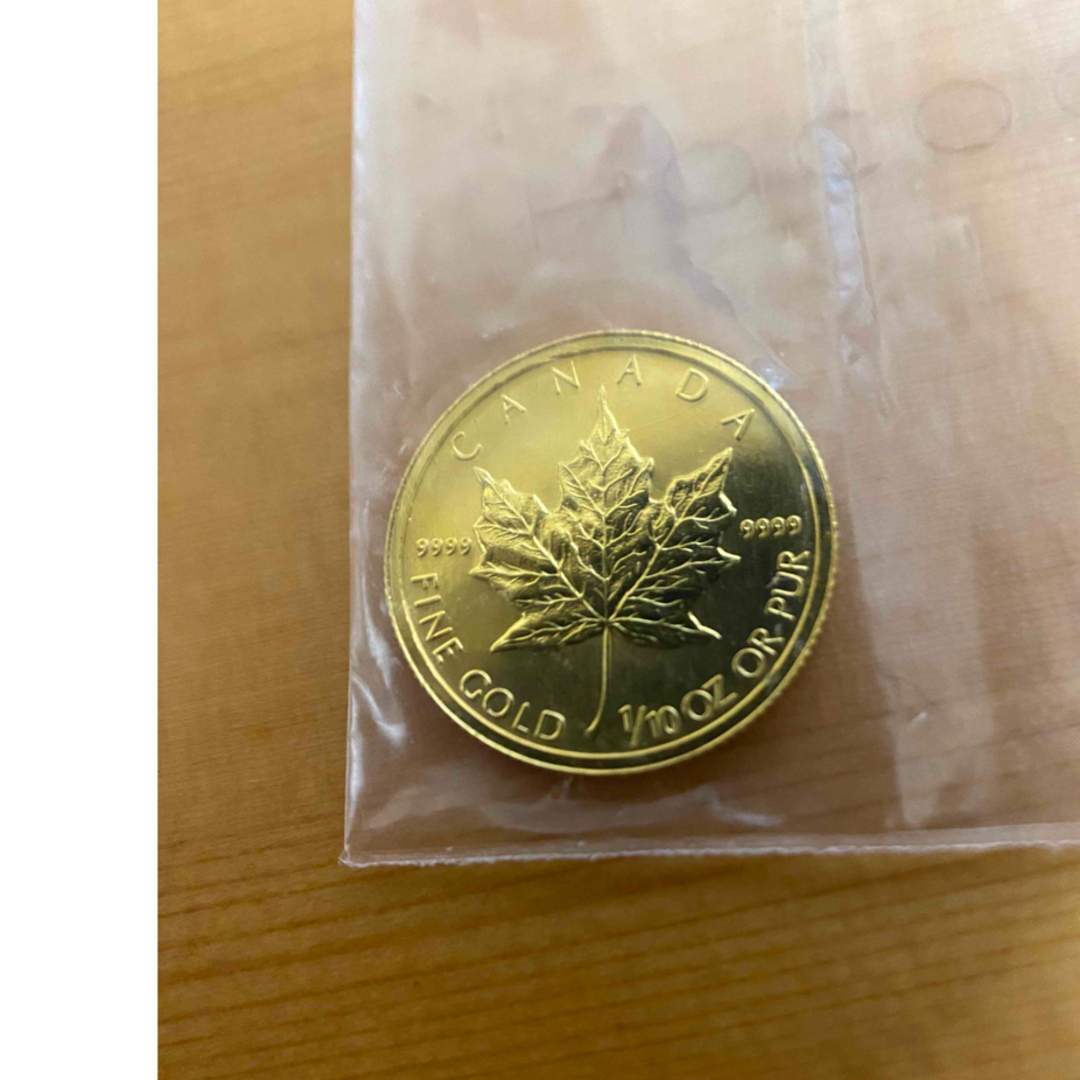 メイプルリーフ金貨 1/10oz 24k エンタメ/ホビーの美術品/アンティーク(貨幣)の商品写真