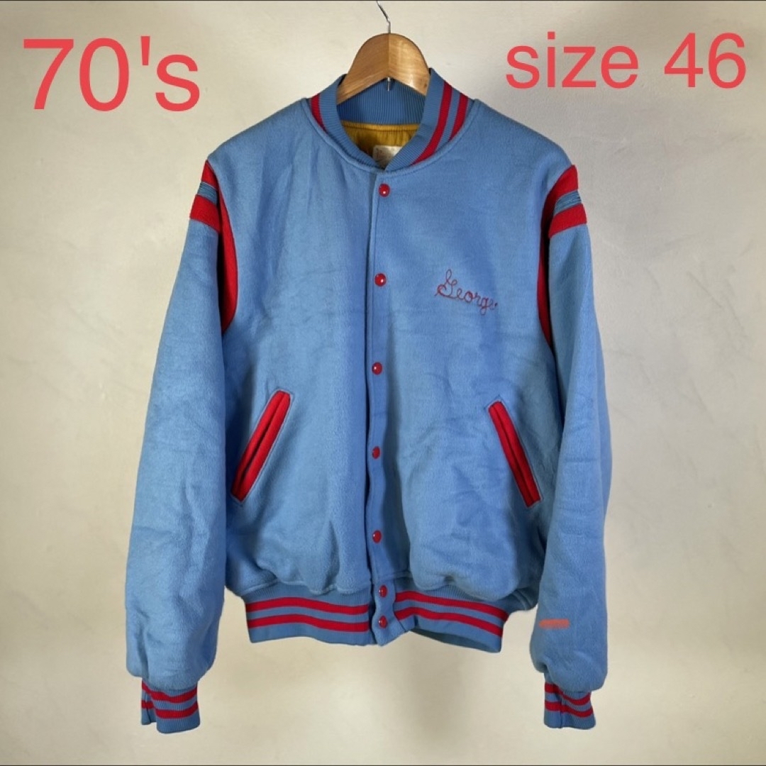 70s DeLong Varsity Jacket 米国製スタジャン 新品未使用