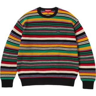 シュプリーム  20AW  Textured Small Box Sweater スモールボックスロゴクルーネックニット メンズ M