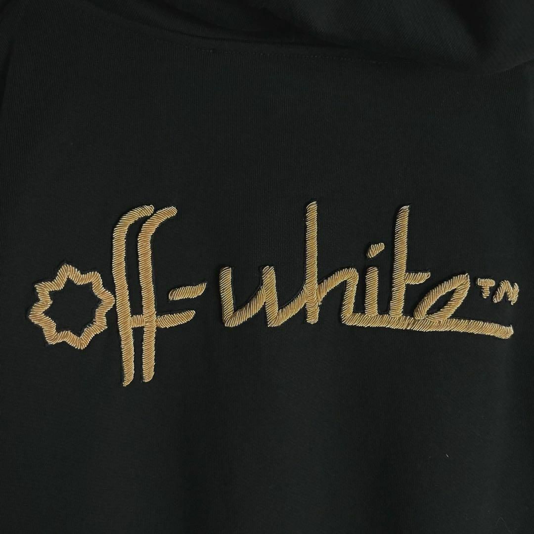 OFF-WHITE - 【鑑定済み・正規品】オフホワイト☆両面ロゴフルジップ