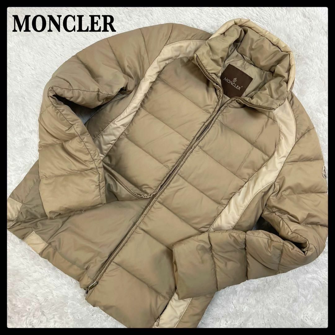 古着屋avancer3803モンクレール MONCLER ダウンジャケット 袖ワッペン バイカラー 入手困難