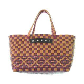 マルニ(Marni)のMARNI マルニ かごバッグ - 紫系x茶系 【古着】【中古】(かごバッグ/ストローバッグ)