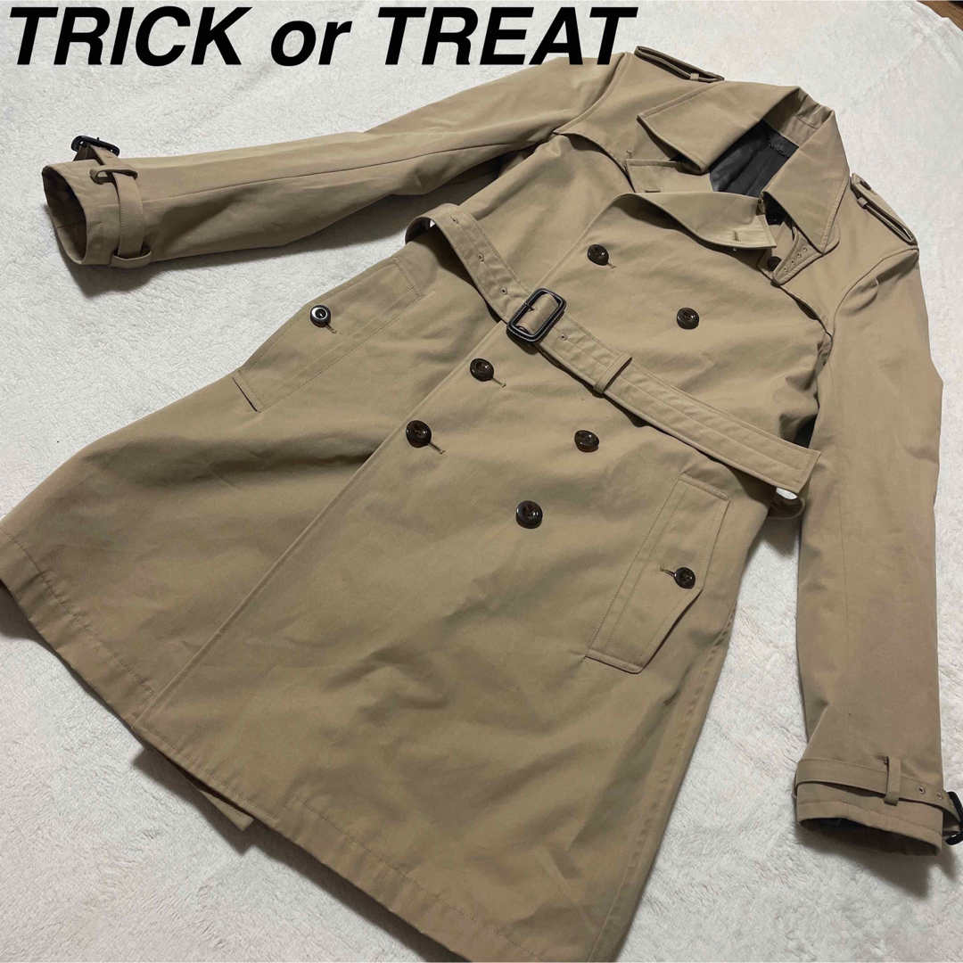 TRICKorTREAT(トリックオアトリート)のTRICK or TREAT トリックオアトリート　メンズ　トレンチコート　M メンズのジャケット/アウター(トレンチコート)の商品写真