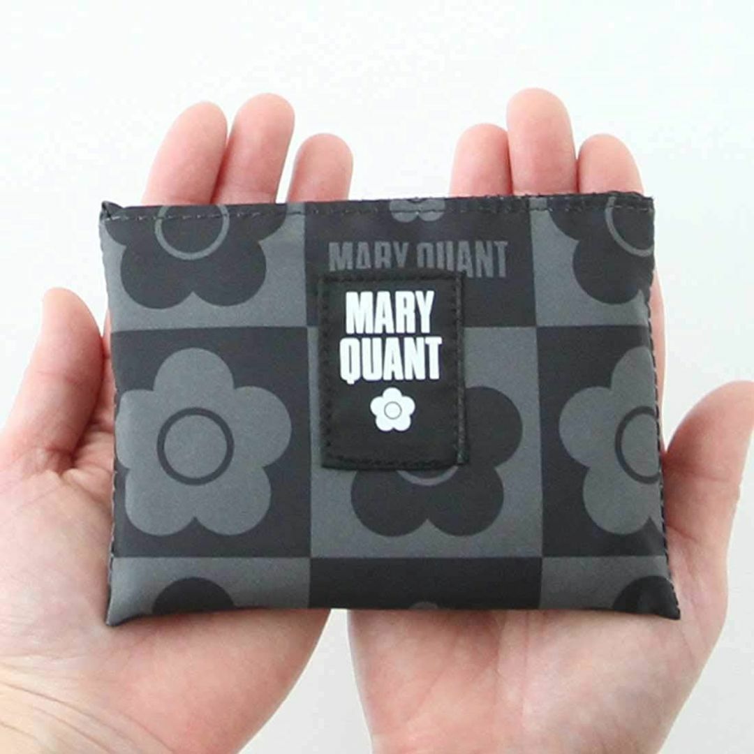 MARY QUANT マリークワント エコバッグ スモールサイズブラック 花柄