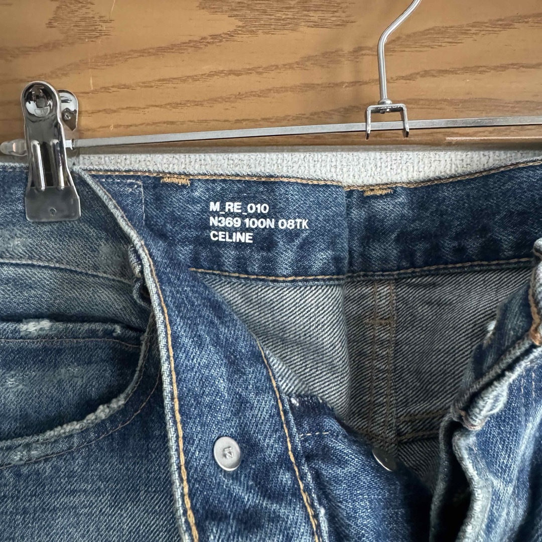 CELINE 21SS ニークラッシュトラッシュウォッシュレギュラーデニムパンツ