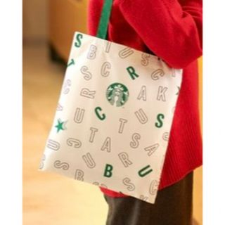 スターバックス(Starbucks)のmemi;様専用 Starbucks2023クリスマストート☆ホワイト☆(ノベルティグッズ)