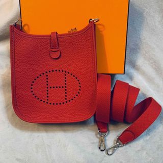 エルメス(Hermes)のエルメス　エヴリンミニ　TPM 赤　ヴァーミリオン　HERMES evelyn(ショルダーバッグ)