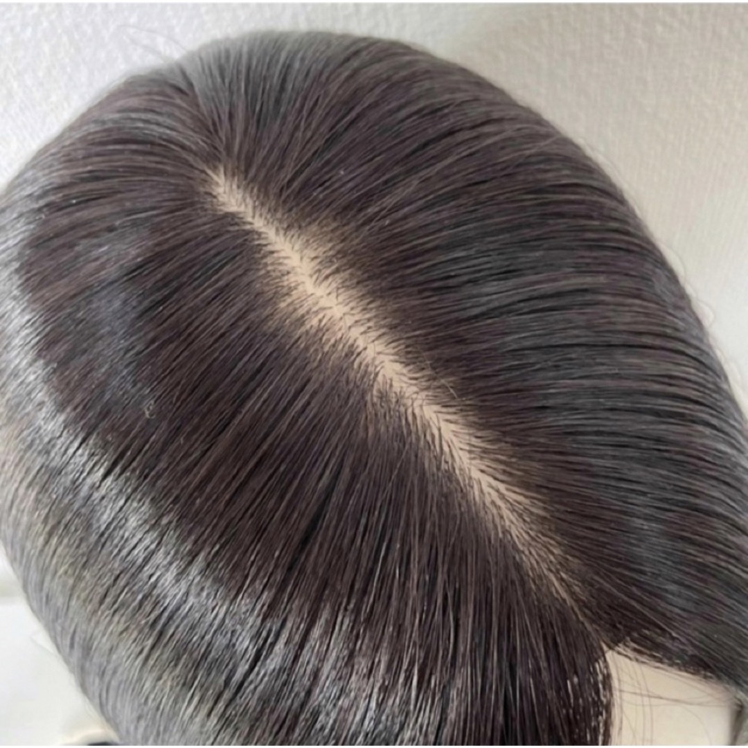 未カット前髪なし ヘアピース 百合子レミー人毛100%ウィッグの通販 by