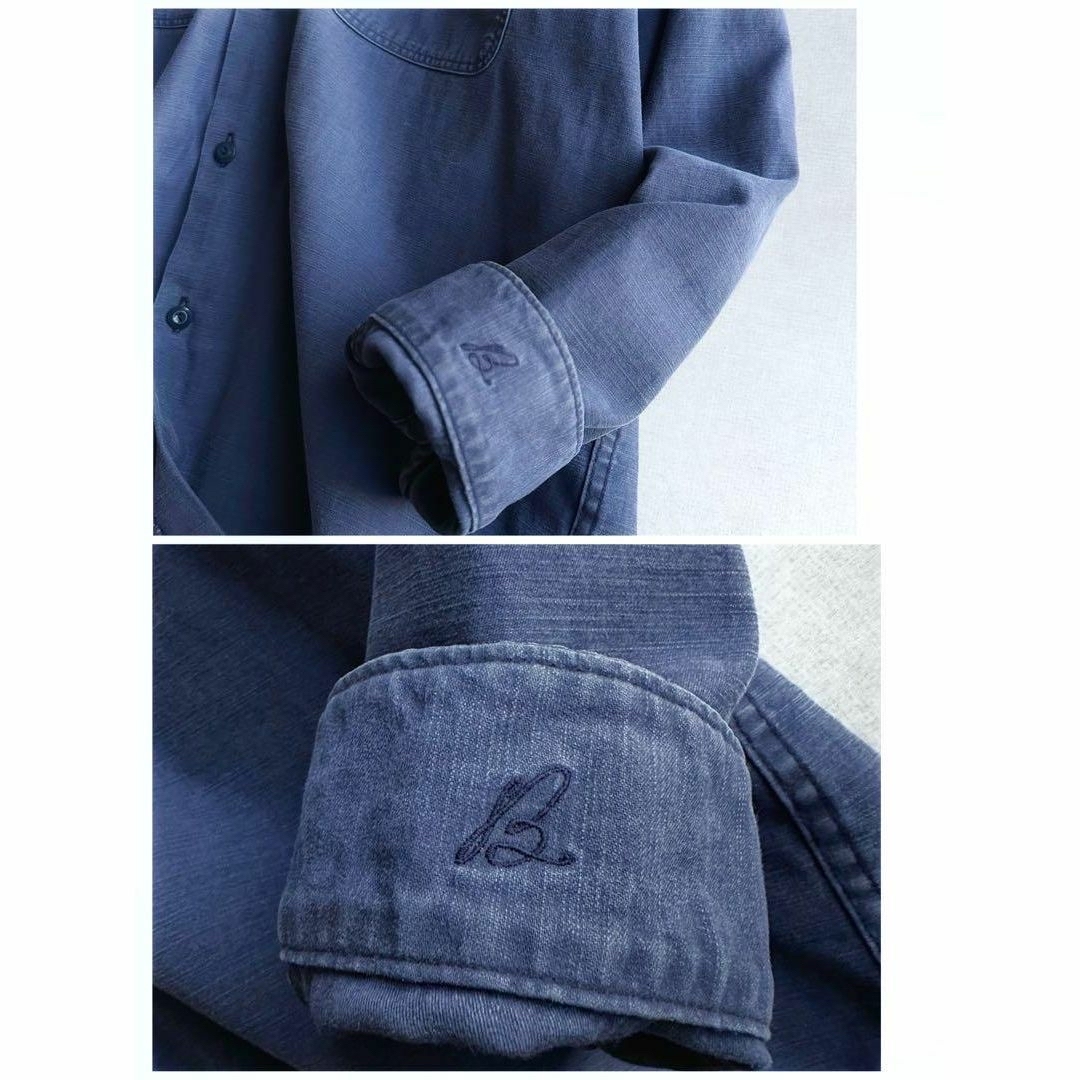 美品▲マディソンブルー×IENA //HAMPTONシャツ▲ネイビー▲サイズ01