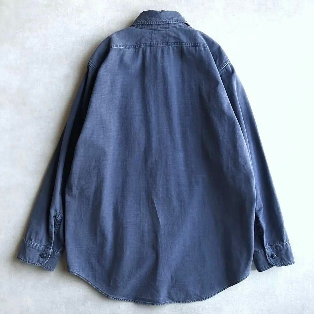 美品▲マディソンブルー×IENA //HAMPTONシャツ▲ネイビー▲サイズ01