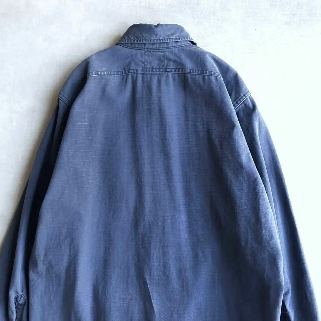 美品▲マディソンブルー×IENA //HAMPTONシャツ▲ネイビー▲サイズ01