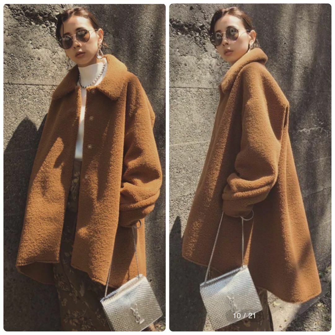 Ameri VINTAGE(アメリヴィンテージ)の美品▲AMERI アメリ //TENT LINE BOA COAT  ボアコート レディースのジャケット/アウター(ロングコート)の商品写真