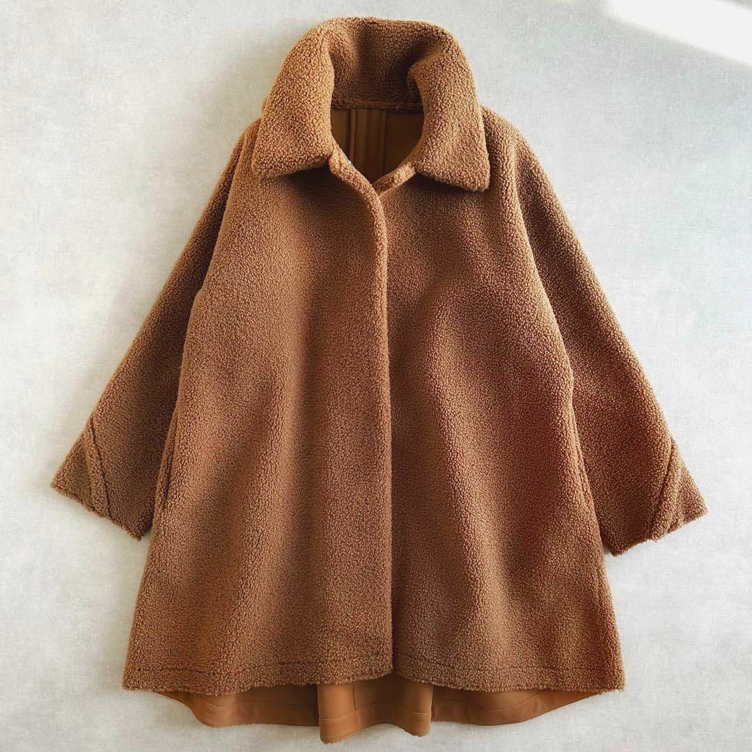 Ameri VINTAGE(アメリヴィンテージ)の美品▲AMERI アメリ //TENT LINE BOA COAT  ボアコート レディースのジャケット/アウター(ロングコート)の商品写真