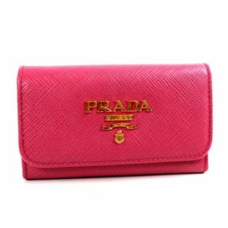 プラダ(PRADA)のプラダ キーケース　6連キーケース　ピンク　新品同様 PEONIA　極美品　1PG222　PRADA r294　【中古】(キーケース)